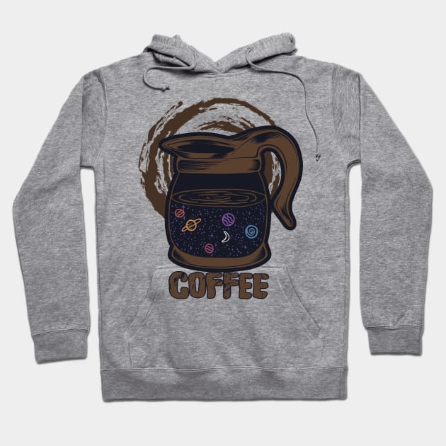 Galaxy Coffee Pot Hoodie by YousifAzeez